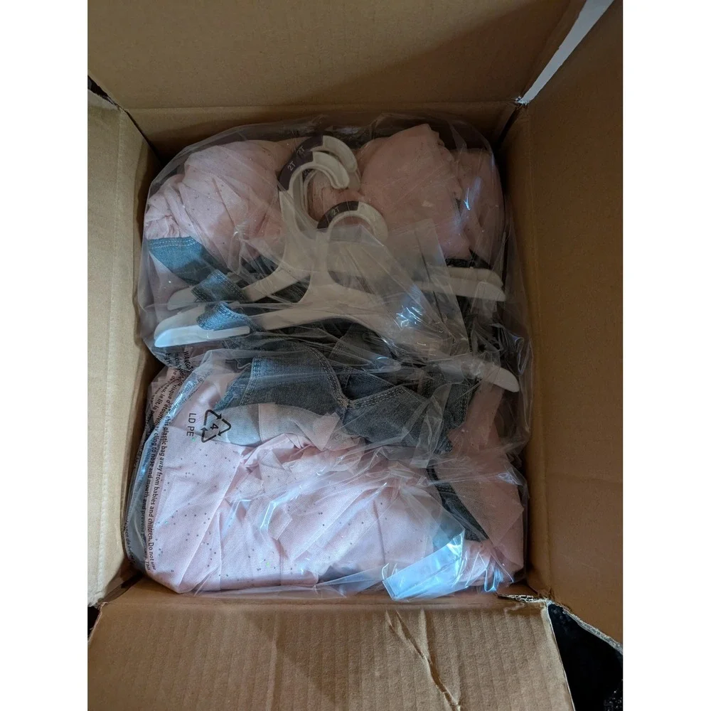 Lot of 12 OshKosh B'gosh Girls 2T Denim Tulle Unicorn Jumper Dress Pink NWT
